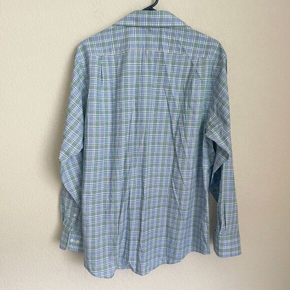 Tommy Hilfiger Mens Shirt L Multicolored Plaid Regular Fit Wrinkle Free Stretch - Picture 3 of 10